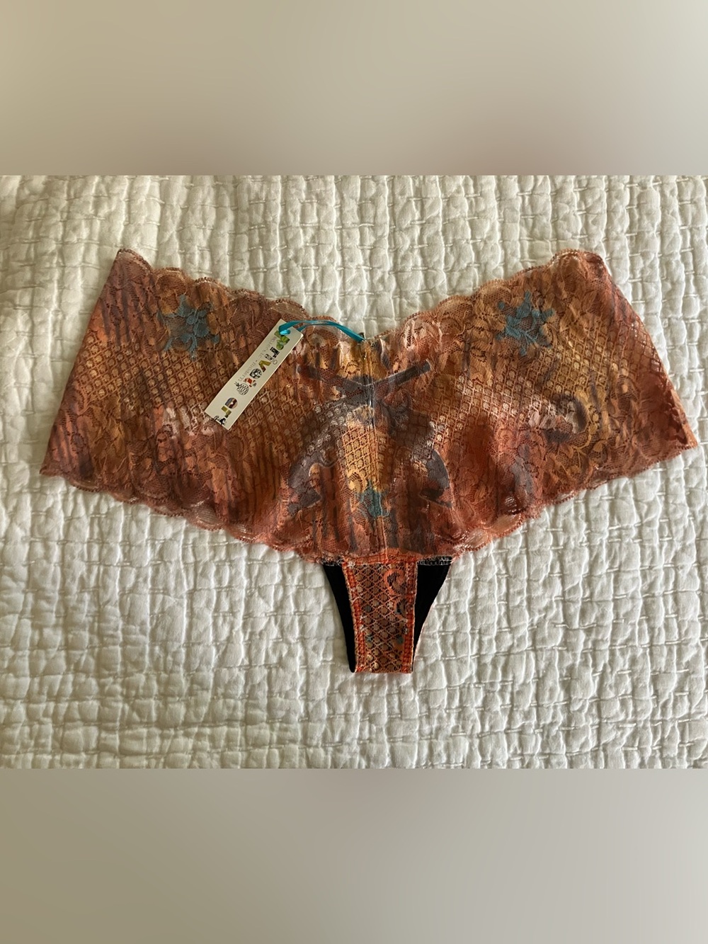 Private arts cowgirl lace booty thong size large